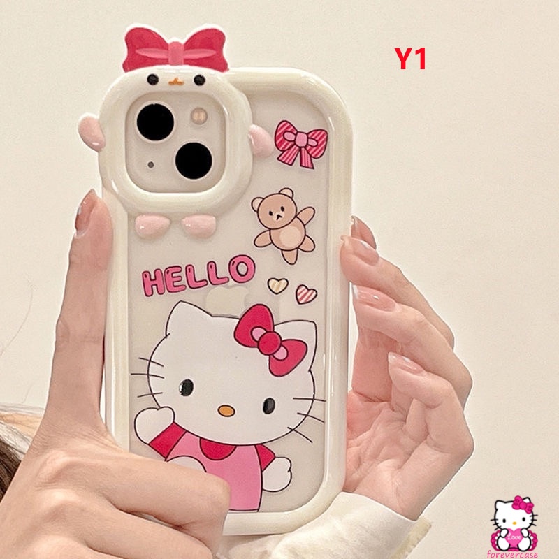 Soft Case Desain Kartun Hello Kitty 3D Untuk Samsung A04 A04E A12 A03s A13 A53 A32 A03 A52 A73 A23 A22 A02s A50 A51S A50s A21s A71 A33N A11