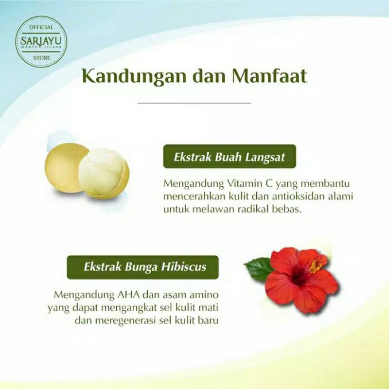 Sariayu Bright Skin Putih Langsat Moisturizer