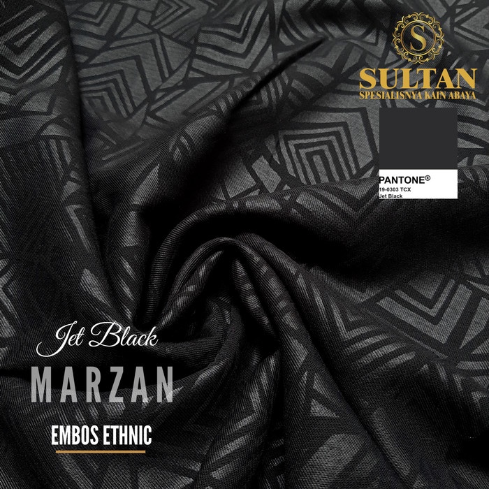TERBARU     50CM EMBOS ETHNIC MARZAN ANTI UV JETBLACK KAIN ANTI UV SULTAN