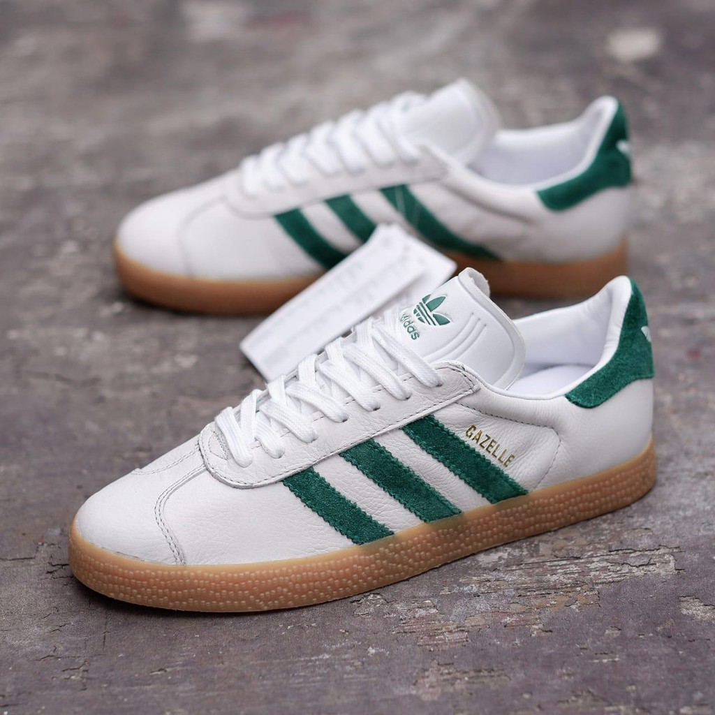  SEPATU  ADIDAS  GAZELLE WHITE GREEN ORIGINAL PRODUK  TERMURAH 