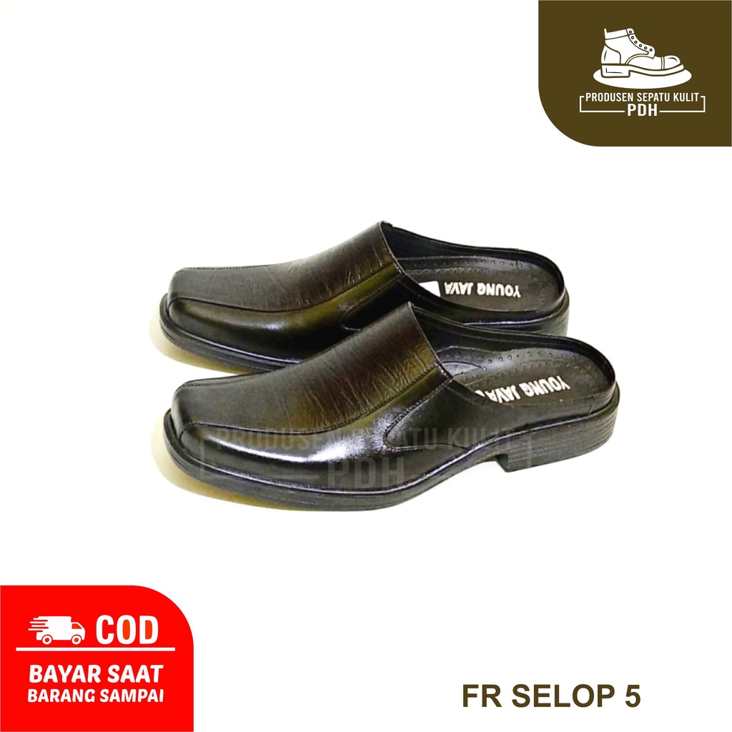 SEPATU SANDAL SLOP SELOP PRIA KULIT ASLI SEPATU BUSTONG PRIA PANTOFEL FANTOVEL PRIA