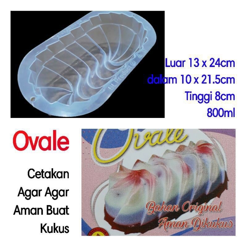 Cetakan Agar Ovale / Cetakan Puding / Jelly