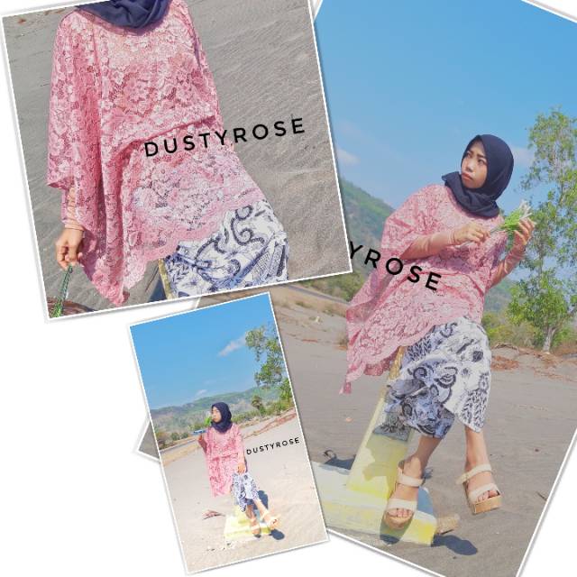 TERBARU Kebaya Brokat Rosalinda Outer / Cornely Brokat Cape / Batwing Korneli Corn Outer