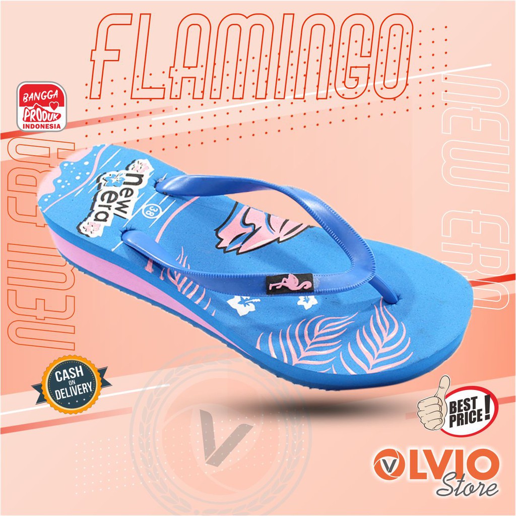 New Era FLAMINGO - /Sandal Wedges Fashion Trendy Wanita Original