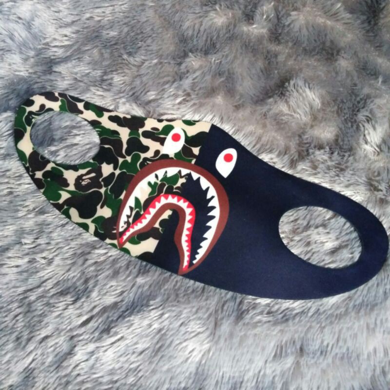 MASKER SCUBA DEWASA FULL FACE MOTIF BRANDED MASKER GIMIC BAPE MASKER TANPA JAHIT TENGAH BANJARMASIN