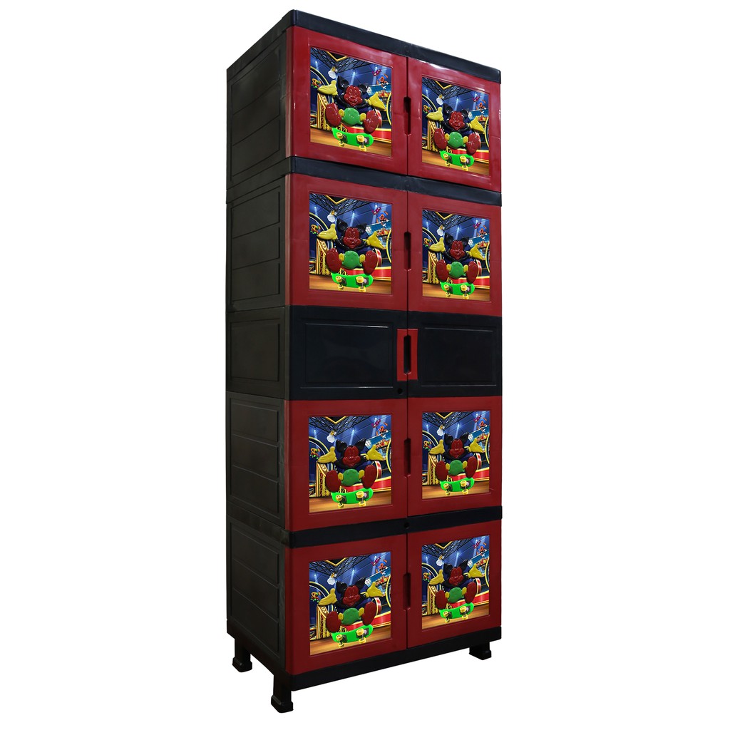 Lemari Plastik / Lemari Pakaian Anak / Lemari Plastik Anak / Lemari Green Hill GT+S2 Body Black Bone