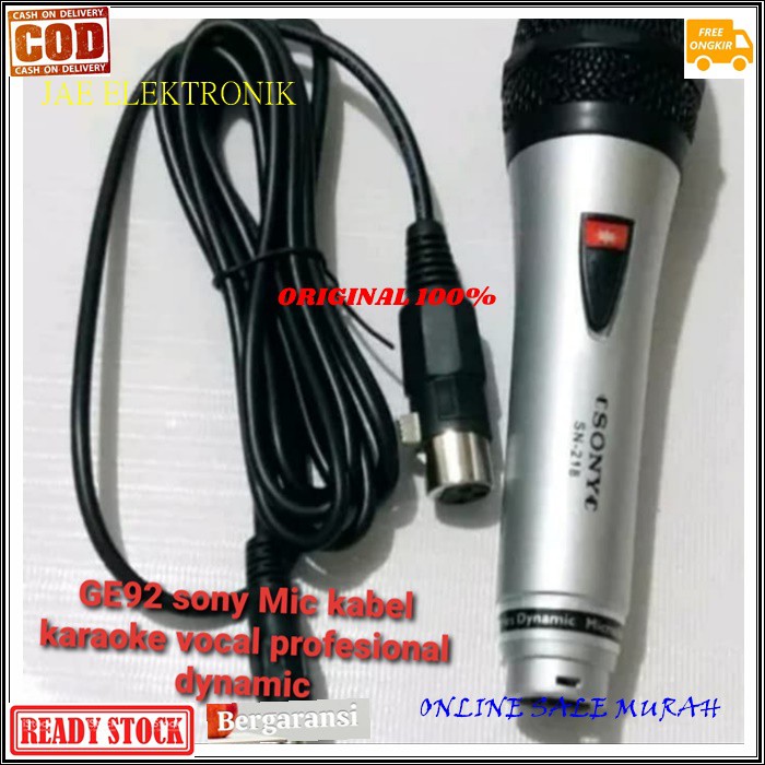 G92 sony Mic kabel Microphone cable mik karaoke vocal vokal audio sound sistem system mik pengeras