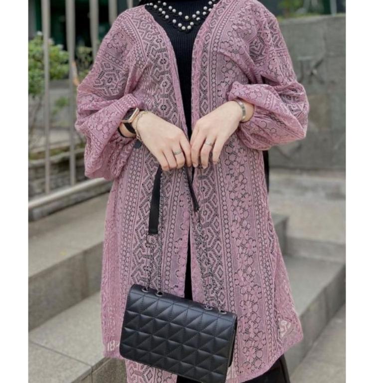 {CS.25Au22ᴹ} Cardigan Brukat Outerwear Kardigan Cardigan Brukat Panjang Cardigan Brukat Panjang Oute