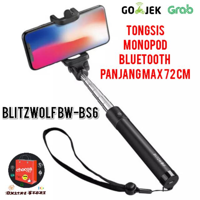 BLITZWOLF BW-BS6 Tongsis Selfie Stick Bluetooth Monopod