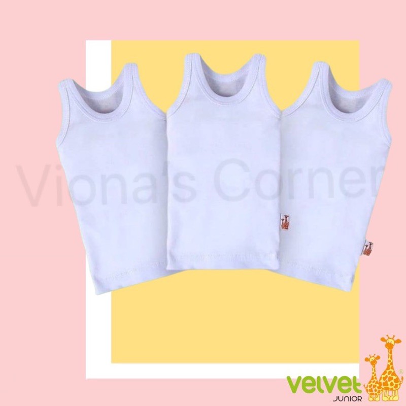 Singlet Velvet Junior NB / XS / S / M / L / LL / 2 / 3 / 4 / 5 / 6 / 7 Satuan