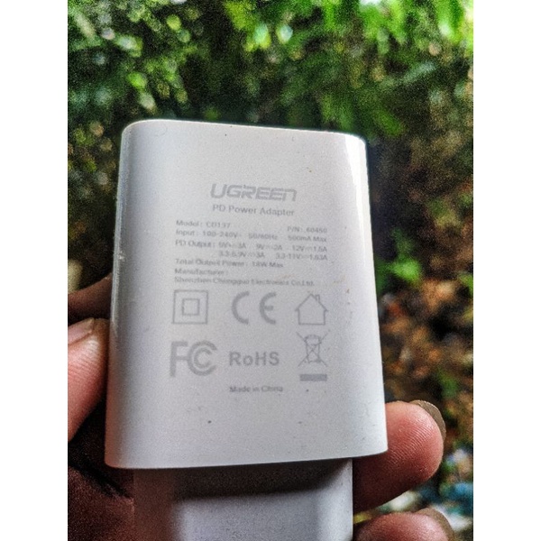 Carger C to C Ugreen Power Delivery 18watt