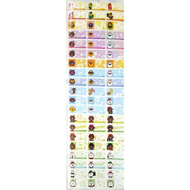 

label nama stiker waterproof premium line glitter ori 4