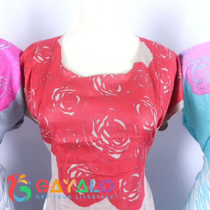 Fe40F4R Daster Midi Zebra Lantana/Daster Pendek/Daster Hamil/Dress Pendek - Campur Warna Fr0Fr40