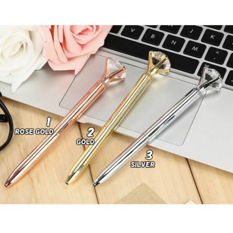 pena mewah, pena kantor, pena lucu unik Pulpen Diamond Crystal Souvenir alat tulis-5