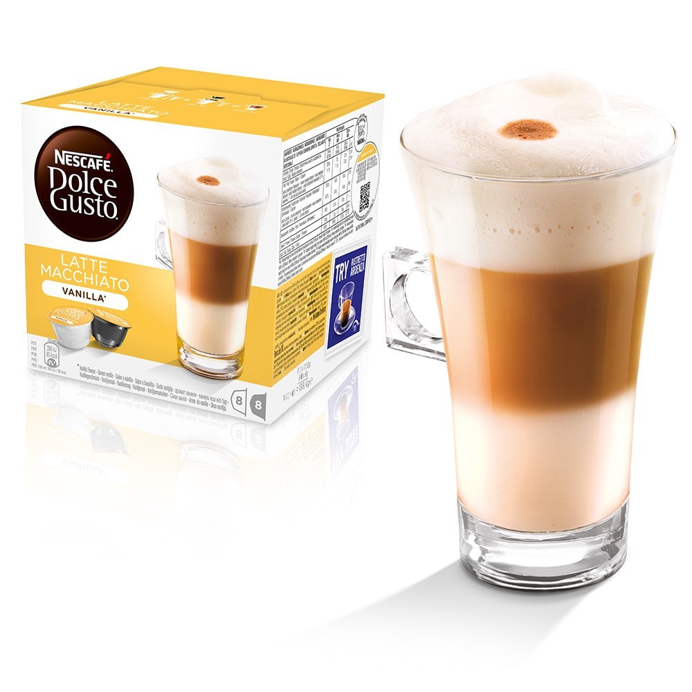 

Nescafe Dolce Gusto Vanilla Latte Macchiato Capsule Coffe Kapsul Kopi