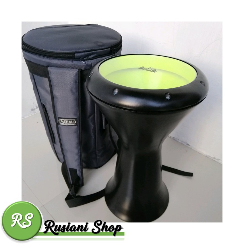 Darbuka Hitam 8 3/4 Inch Mika aha Alumunium Alat Musik Islami