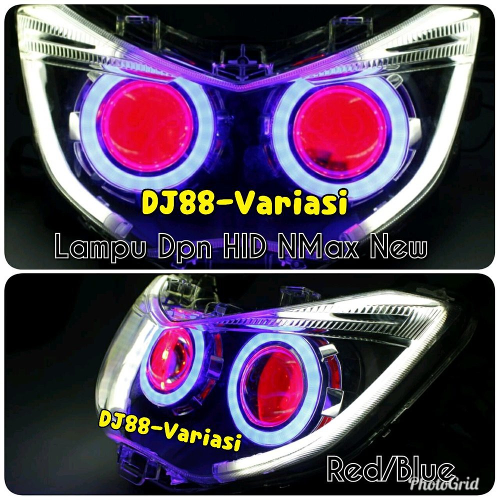 projie hid yamaha nmax projector hid reflektor yamaha nmax lampu projie headlamp with list drl alis