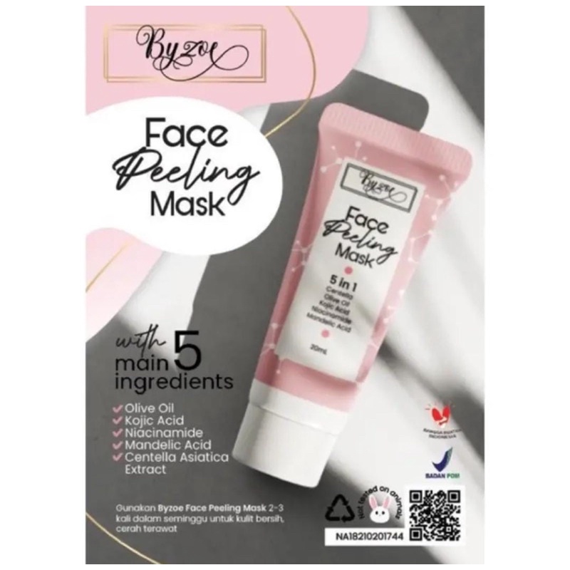 READY COD ‼️ BY ZOE FACE PEELING MASK 5 in 1 original byzoe masker viral exfoliasi wajah