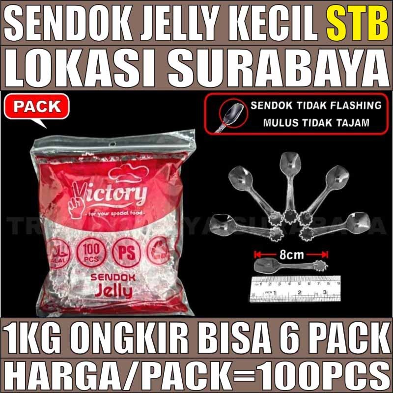 Sendok Puding 100pcs Jelly Eskrim Murah STB Uk Kecil Surabaya