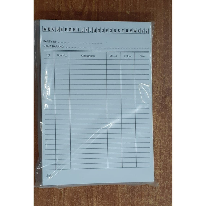 

KARTU STOK KECIL A5 ISI 100 LEMBAR | ATK | STATIONERY