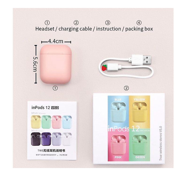 Inpods 12 MACARON Earphone Bluetooth Wireless Headset Bluetooth