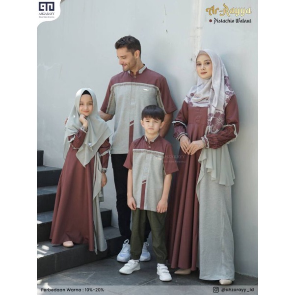 FAMILY SET ARRAYYA SERIES BY AHZARAYY/PISTACHIO WALNUT/IEDSERIES 2022/KOKO COUPLE BEST SELLER/ GAMIS