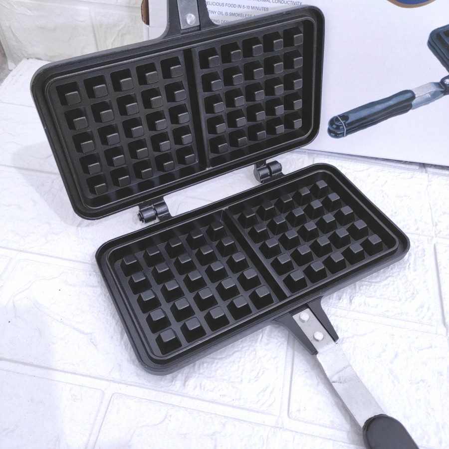 Cetakan Alat Kue Waffle Maker Double Loyang Croffel Pancake Croissant