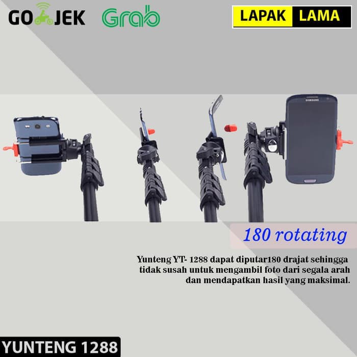 Yunteng Tongsis Bluetooth YT 1288 Original Tongsis Yunteng - Hitam