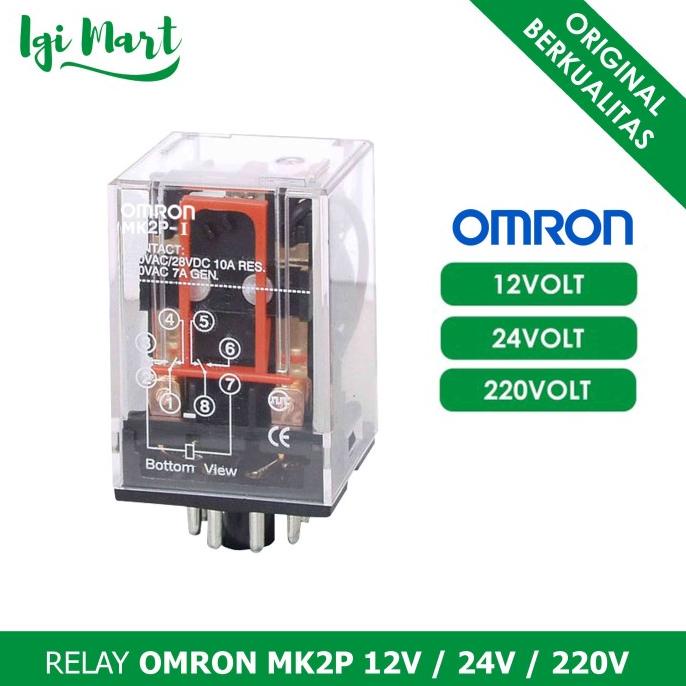 *#*#*#] RELAY MK2P 12V OMRON / RELAY MK2PN 24VOLT OM / RELAY MK2P-I 220V 8KAKI