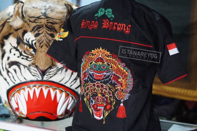 HEM / KEMEJA BORDIR MOTIF SINGO  JARANAN BAJU REOG PONOROGO BAJU JARANAN