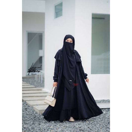 LONGCOAT QIRANI KHUMAIRA SYARI GAMIS CRINGKLE