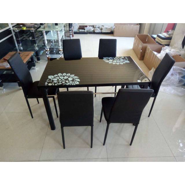 Meja Makan/Dinning Set Kaki Kotak 4 Kursi