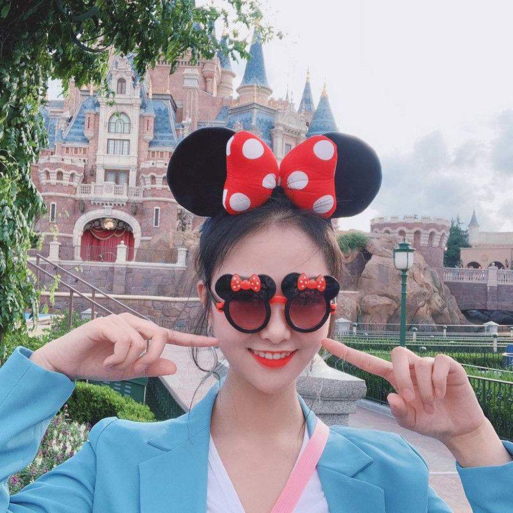 [Elegan] Props Fotografi Kacamata Anak Lucu Desain Fashion Cowok Cewek Plastik Minnie Shape Frame