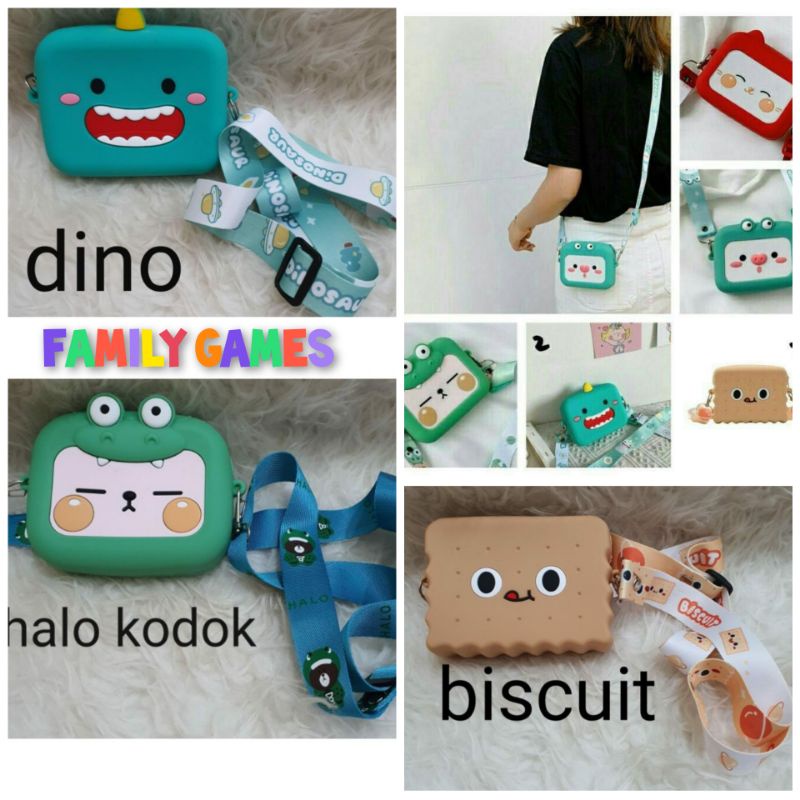 family games TAS JELLY anak lucu karakter biscuit kodok dino