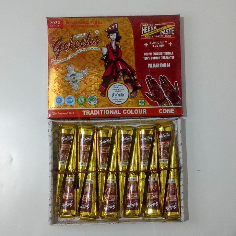 HENNA GOLECHA ASLI BPOM (ECER)-MARON