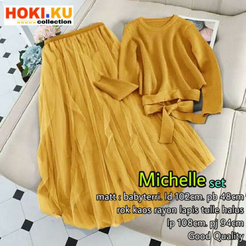 MICHELLE SET ATASAN + ROK TUTU DEWASA