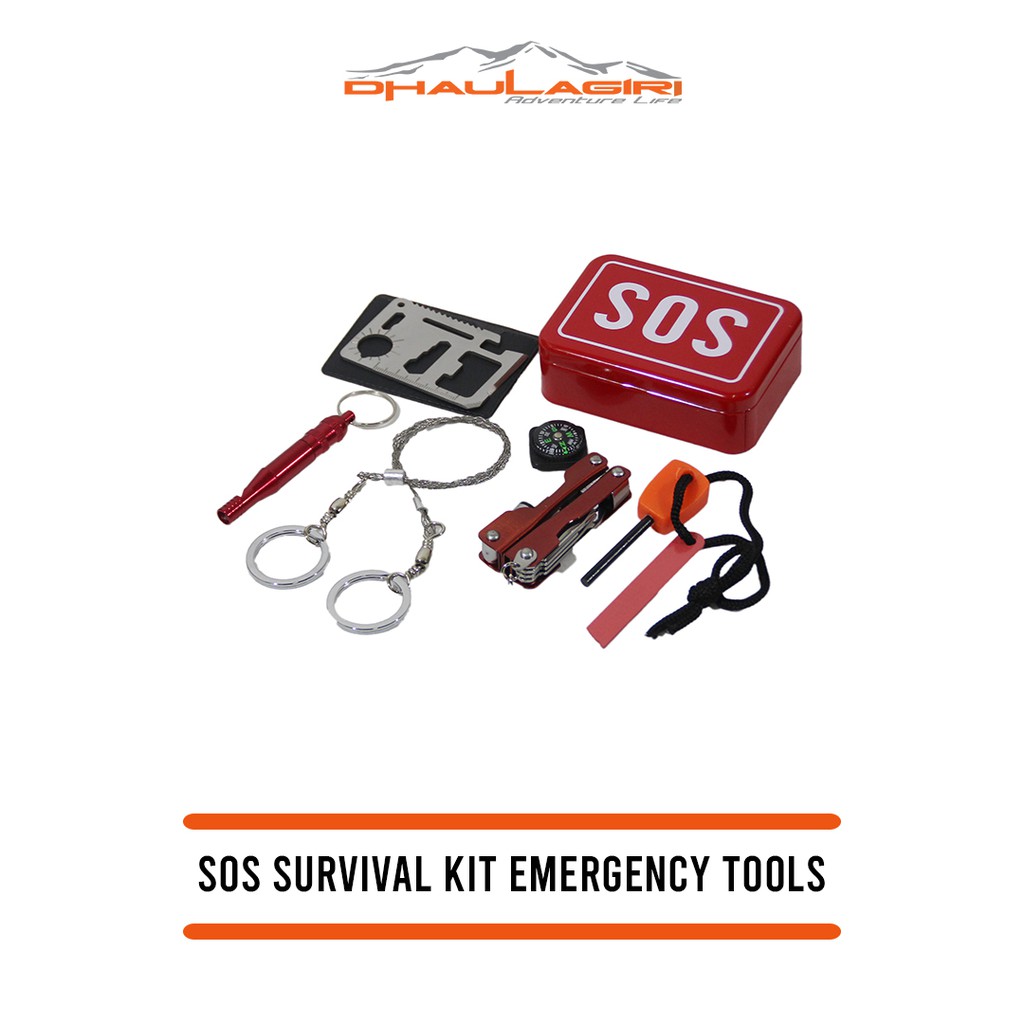 Perlengkapan SOS 7in1 Survival Kit Emergency Tools Outdoor Camping Pack