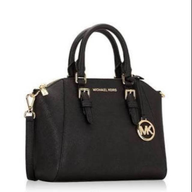 MK Ciara Medium Messenger Black