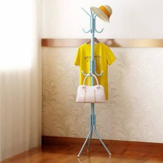 Stand hanger gantungan tiang berdiri cantolan baju tas topi jaket standing hang kuat kokoh
