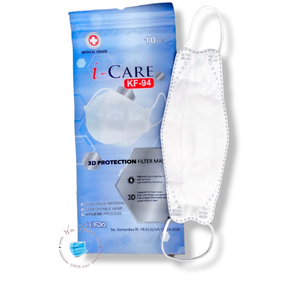 Masker KF94 Sachet Ziplock icare KOREA 3ply Premium Quality izin Kemenkes