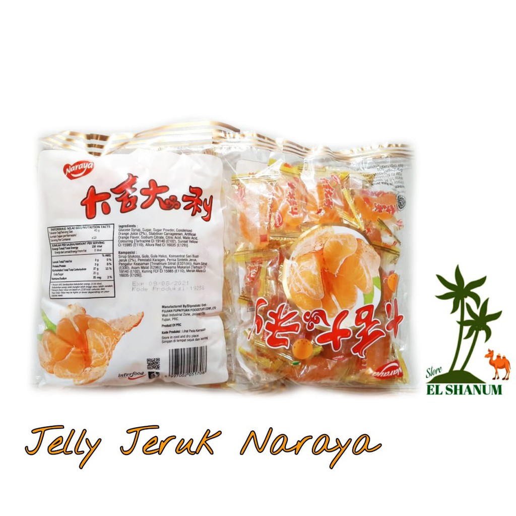 

Naraya Jelly Jeruk Perpack 500gr Jely jeruk Mandarin orange Candy Cemilan Manis Jelly