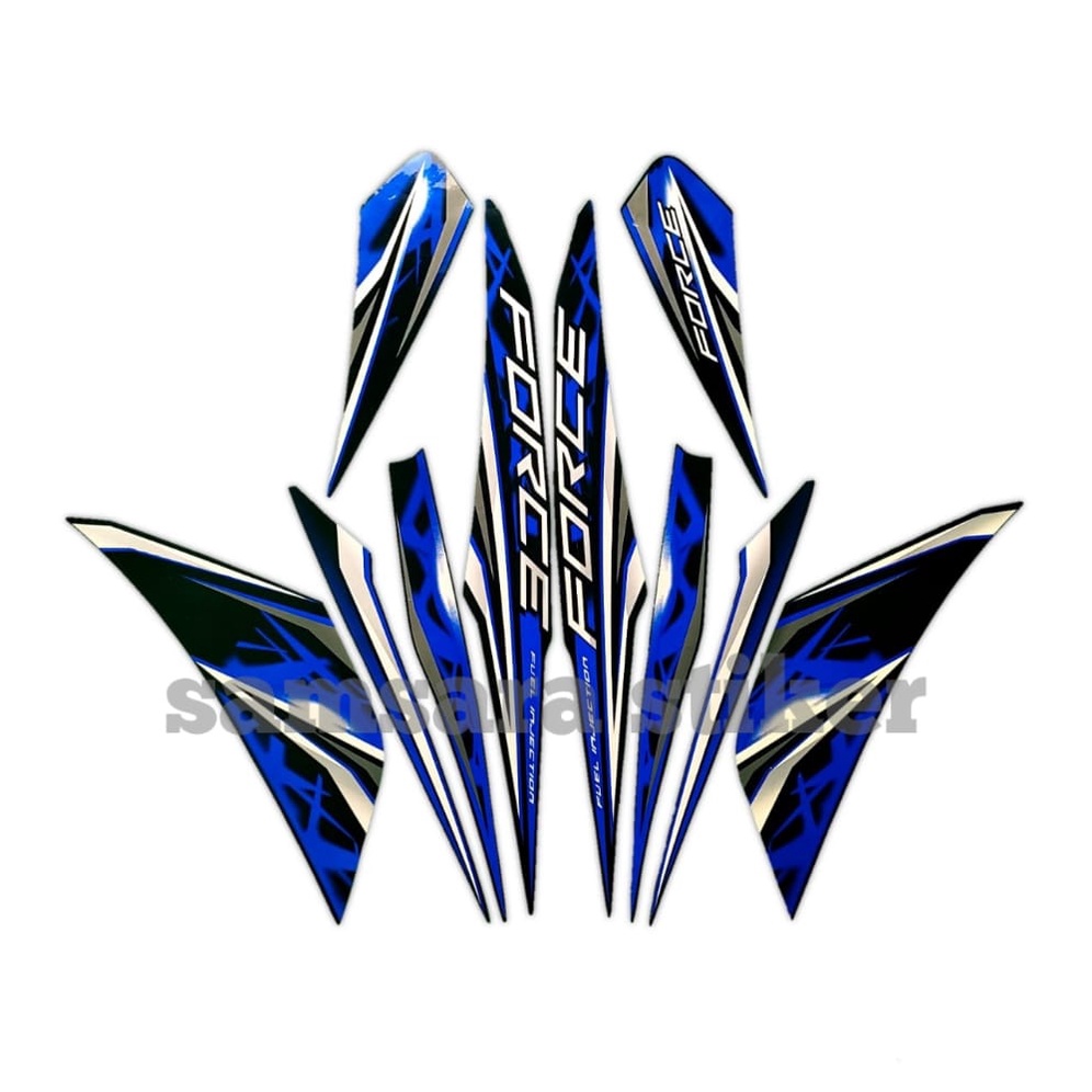 stiker motor yamaha vega force 2015 full hitam-biru