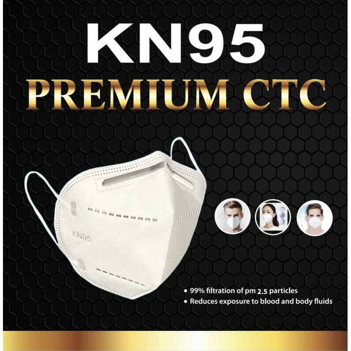 Masker KN95 CTC CAREION ISI 20PC Masker KN 95 Masker N 95 Masker Disposable Mask- CTC - kawat luar/kawat dalam ISI 20PC