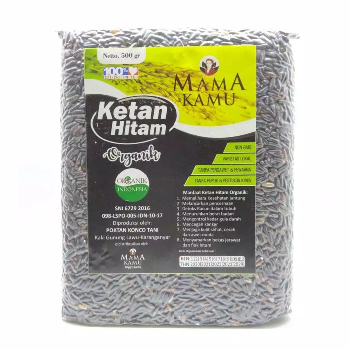 

KETAN-BERAS- BERAS KETAN HITAM ORGANIK MAMA KAMU 500GR -BERAS-KETAN.