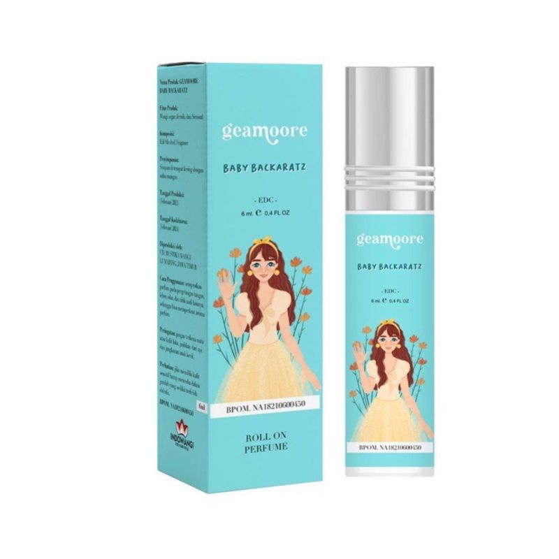 [BPOM] Geamoore 6ml Roll On Parfume & 30ml Spray Parfume-Baby Backaratz 6ml