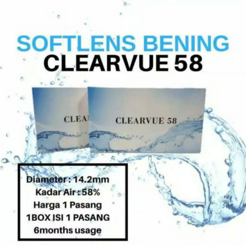 Softlens BENING BULANAN CLEARVUE 14.2 MM MINUS -0.50 S.D -15.00