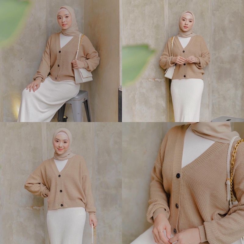 Cardigan Rajut Wanita Wolly Leviora