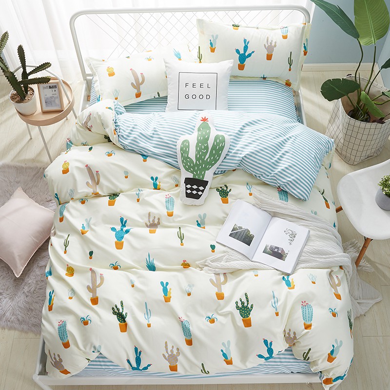 Set Sprei, Sarung Bantal dan Selimut dengan Bahan Halus 