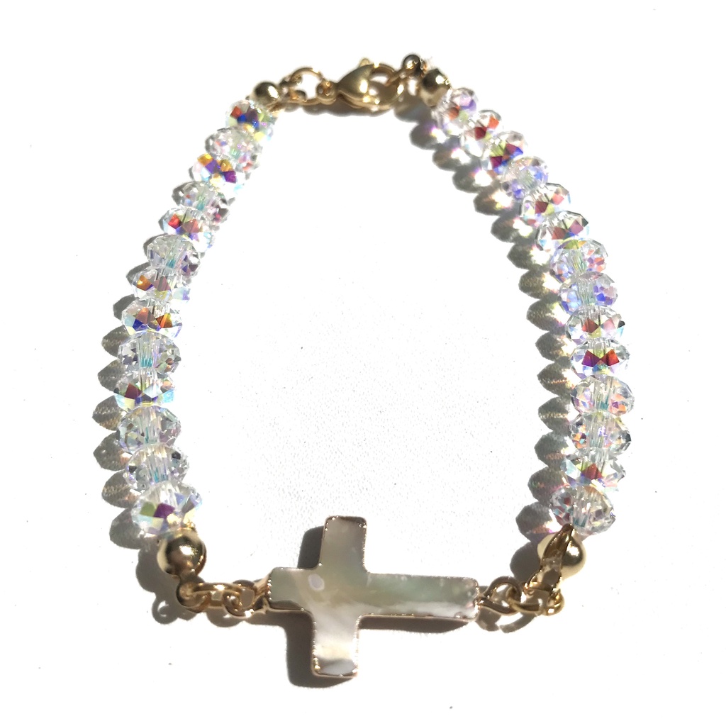 Gelang Salib Swarovski/Gelang Crystal Swarovski/Gelang Kristal Swarovski/Swarovski Original/Perhiasa