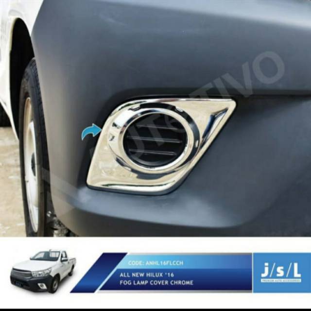 Cover foglamp Toyota all new Hilux chrome jsl